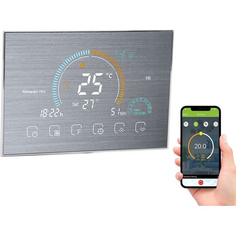 BHT-8000GCLW WLAN-Kesselschnittstelle, Smart-Thermostat, mobile App, Sprachsteuerung, LCD-Touchscreen, AC 95–240 V Kesselschnittstelle (1/5)
