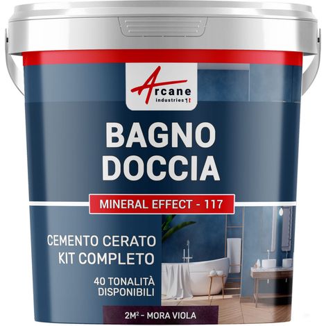 Microcemento bagno e doccia: microcemento impermeabile - 2 m² (in 2 strati) Viola Mora - ARCANE INDUSTRIES