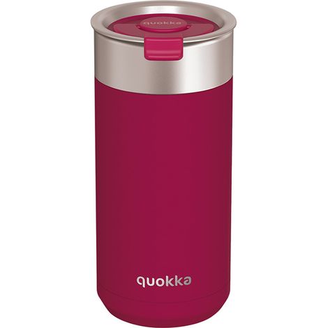 Vaso térmico Quokka Boost Coffee - Taza térmica de acero inoxidable con infusor de 400 ml (Granate) (1/3)