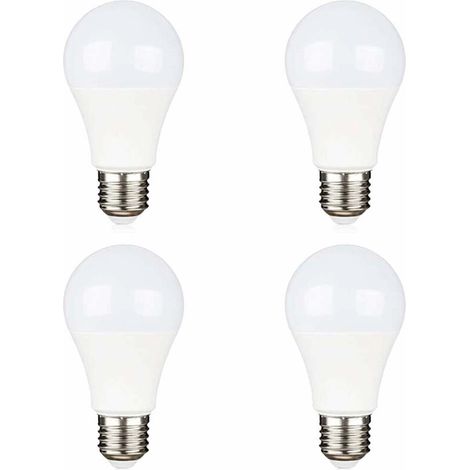 Ampoules LED E27 12 V 9 W blanc froid 6500 K (équivalent halogène 75 W), compatibles AC/DC 12 V et E27, lot de 4 (1/5)