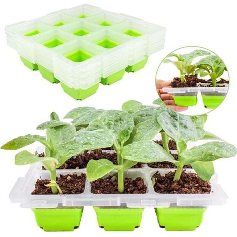 aux de Démarrage de Semences, Réutilisable Résistant Plateaux de Propagation de Graines, Serre Intérieure Pépinière Boîte Propagateur Jardin pour Plantes