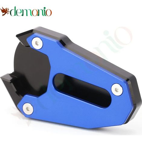 (SANS LOGO - Bleu) Compatible avec les motos Suzuki SV 650, SV650 et SV650X : béquille latérale, extension et support (modèles 2018, 2019 et 2020). (1/4)
