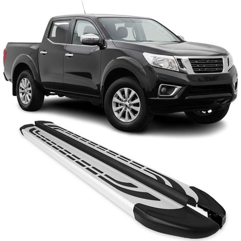 Marchepieds Latéraux pour Nissan Navara D23 Double Cab 2016-2025 Alu Gris 2Pcs (1/5)