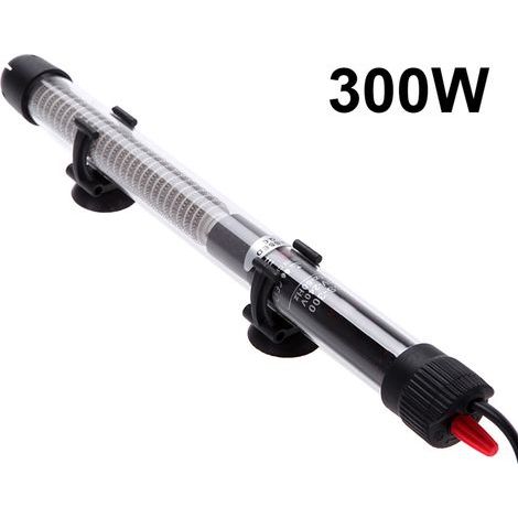 Calentador sumergible para acuario, varilla calefactora de vidrio, control de temperatura de 300 W - Peceras grandes (1/5)