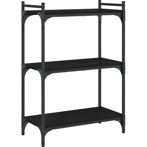 Maison Exclusive - Bücherregal 3 Böden Schwarz 60x30x86 cm Holzwe