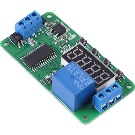 Multifunktions-1-Kanal-DC-12V-Verzögerungsrelais-Controller-LED-Timer-Schaltermodulplatine (SPS) (1/5)