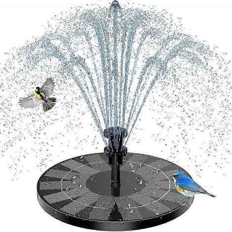 Fontaine solaire avec pompe à eau de 1,4 watt, offrant 4 effets. (1/5)