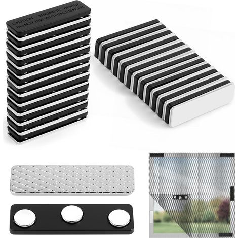 24 clip magnetiche per zanzariere, magneti per zanzariere, potenti clip magnetiche autoadesive per il fissaggio di zanzariere, non è necessario forare o fissare con morsetti. (1/5)