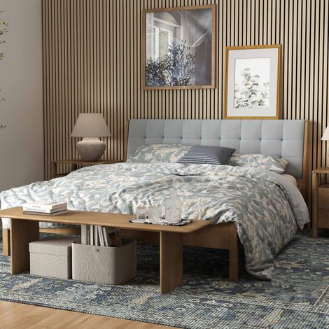Aica Sanitaire – Lot de 3 panneaux muraux décoratifs acoustiques 240x60cm – Bois MDF chêne clair – Absorption acoustique NRC 0,7 – Installation facile (1/5)