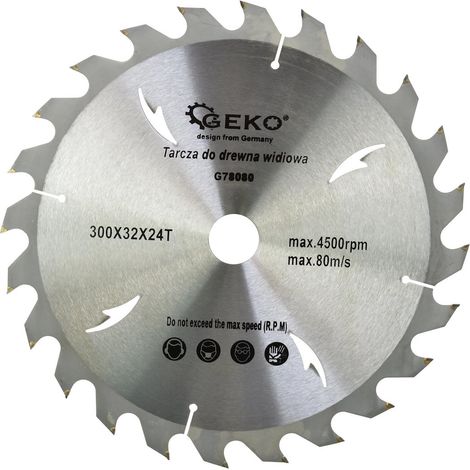 Hoja de sierra para madera 300x32x24T(agujeros) (20)