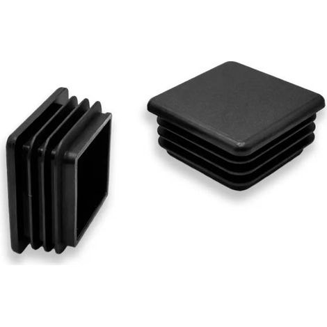 Ajile - Embout Carré Extra-plat de Finition NOIR 35 x 35 mm EXT.