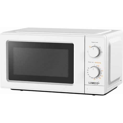 Lumeco Mikrowelle Weiß 700 W 20 Liter Kompakt