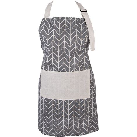 Tablier de cuisine et barbecue de protection élégant en polyester gris 69 x 68 cm - PANGIVO (1/3)