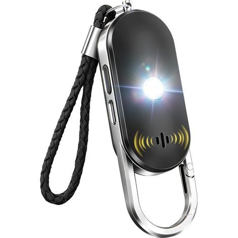ISEYOU Allarme personale anti-aggressione da 130 dB con portachiavi, doppio altoparlante, potente flash LED e allarme batteria scarica, kit di autodifesa per donne/bambini/anziani (1/5)