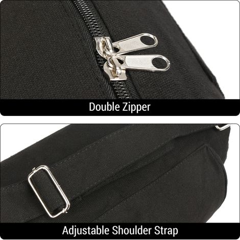 Sac de transport portable pour tapis de yoga, fermeture éclair intégrale, sac de rangement multifonctionnel pour tapis de fitness. (1/2)