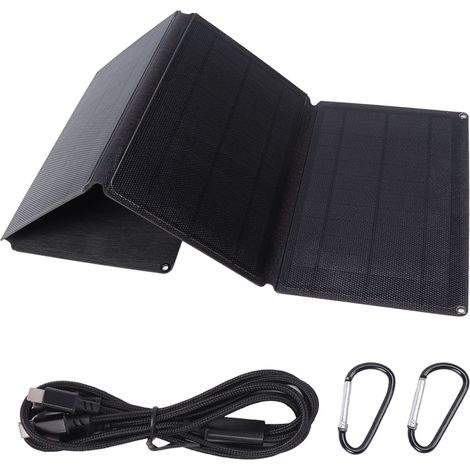 Chargeur solaire portable 40W pliable IP67 étanche USB QC3.0 pour camping (1/5)