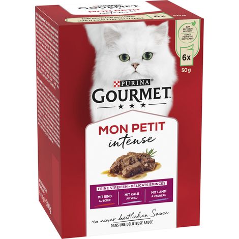 Gourmet Mon Petit mit Rind Kalb und Lamm 6x 50g Gourmet Mon Petit Nassfutter Katze