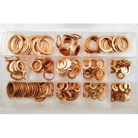Assortiment Rondelles Cuivre 280 Pièces 5x9-20x26 mm - Beast