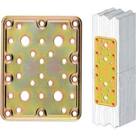 25 x PIASTRA 776 DIRITTA ACCIAIO TROPIC 100X120 MM