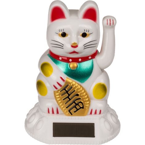 Figurine solaire chat porte bonheur (1/3)
