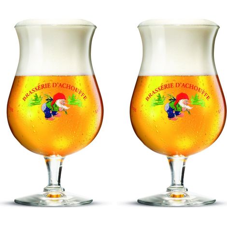 La Chouffe - Lot de 2 verres à bière 25 cl officiels