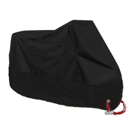 Housse de Moto Protection UV Respirant Couverture De Moto Pliable Couverture De Voiture Moto Accessoires Scooter Couverture Moto Housse De Pluie Moto Abri Noir 190T,L