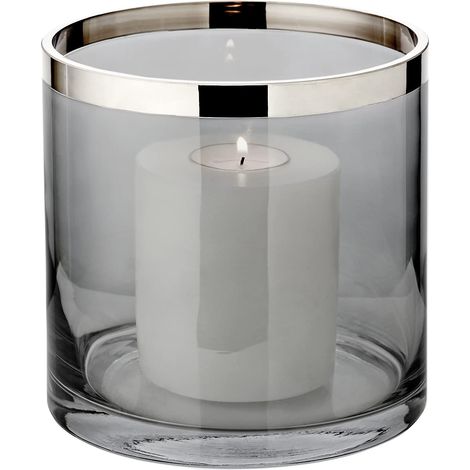 Photophore (H 15 cm, Ø 15 cm), en Verre fumé (1/5)