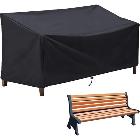 BAIFULAI Housse de protection pour banc de jardin, 190 x 66 x 89 cm, pour banc de jardin, 4 places, Oxford 210D, imperméable, coupe-vent, résistante aux UV, pour couvrir bancs de terrasse, bancs de (1/5)