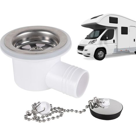 Bouchon De Vidage Remplacement en Acier Inoxydable  Bouchon De Vidange Des Eaux Usées D'évier Pour Camping-Car Véhicule Récréatif Caravane Bateau Cuisine Salle De Bain (1/5)