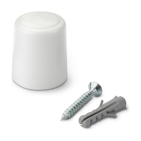 Blisterpackung mit 2 Türstoppern mit weißer Schraube 3040-2+ Inofix (1/2)