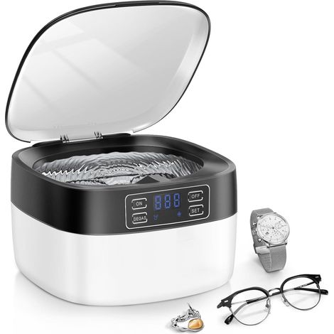 750-ml-Ultraschallreiniger mit digitalem Timer, geeignet für Schmuck, Brillen, Uhren, Halsketten, Rasierer, Zahnprothesen usw.