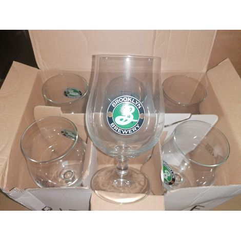 Lot de 6 verres Brooklyn Brewery - Verres tulipe 25 cl - Modèle officiel