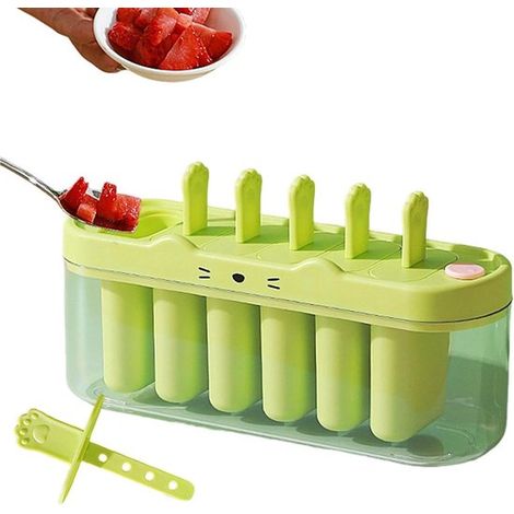 Silikonform – Eisform – Dessertherstellung – Leichtes Entformen – 6 Fächer – Grün (1/5)