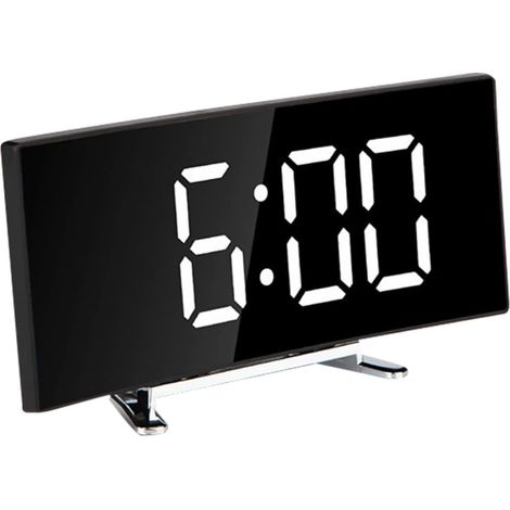 Réveil Multifonction LED à Écran Miroir Grand Format Horloge Électronique de Chevet Silencieuse Décoration Intérieure Moderne pour Salon et Bureau sans Pile (1/5)