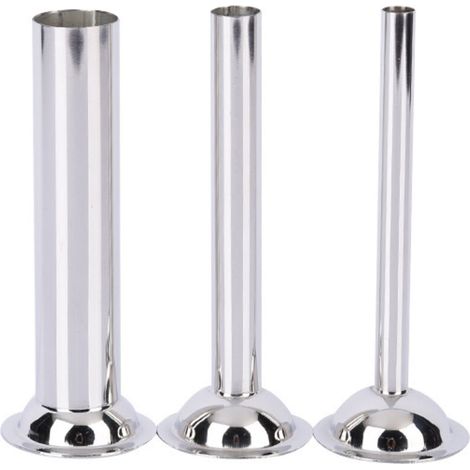 Juego de 3 tubos para embutidos, embudo de acero inoxidable de 12/19/32 mm para picadora de salchichas manual, tubos para embutir salchichas, herramientas para rellenar picadoras de carne, tamaño 5