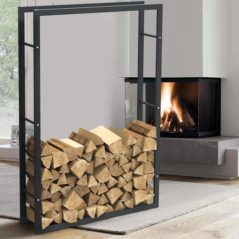 Portalegna Supporto Metallo Porta Legna Interno Legnaia Camino Stufa 150x100x25 (1/5)