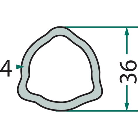 Tubo profilato 1m 417710364100 GRANITO