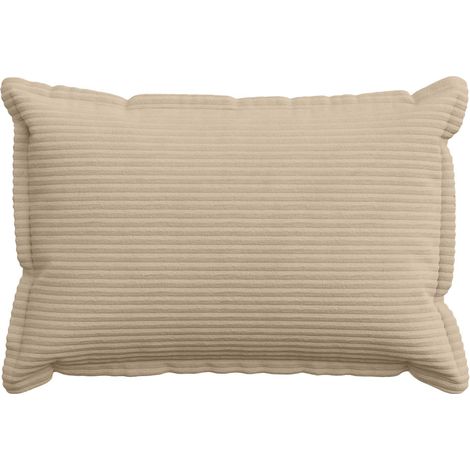 Lot de 2 Housses de Coussin Décoratives en Velours Côtelé pour Salon Taupe 50 x 75 cm (1/5)