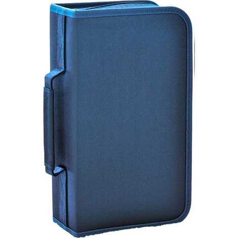 Étui de rangement pour CD, capacité de 128 disques, en tissu de soie, housse de protection pour CD/DVD avec fermeture éclair, portefeuille de rangement portable pour disques, adapté aux voyages en voi (1/5)