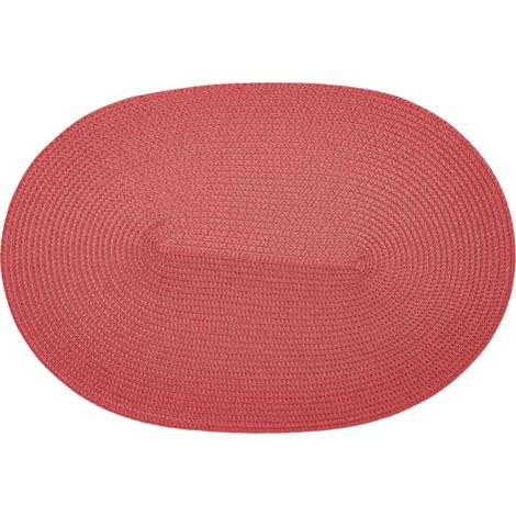 set de table Catania Circle Mineral Red 29 cm x 44 cm ovale