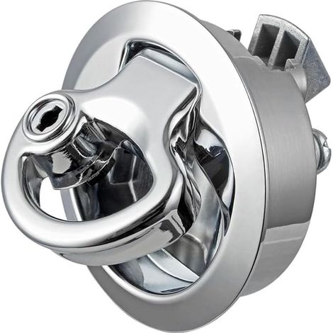 Serrure à bascule en alliage de zinc avec poignée de meubles, pour camping, bateau, caravane, armoire et tiroir (argent, L 50 mm) (1/5)