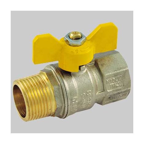 VALVOLA SFERA GAS M/F FARFALLA ALLUMINIO 1 MOP5 TIEMME