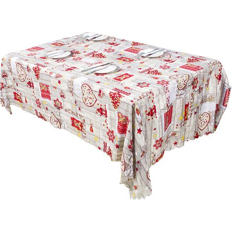 Nappe De Table Rectangulaire Imprimée - Résistante À L'Eau Et Aux Taches - Pour Salle À Manger Cuisine Fêtes - 180 X 150 Cm (1/5)