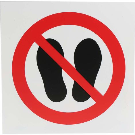 Panneau interdiction, avec pictogramme : Ne pas marcher ou se tenir ici ( Prix pour 1 )