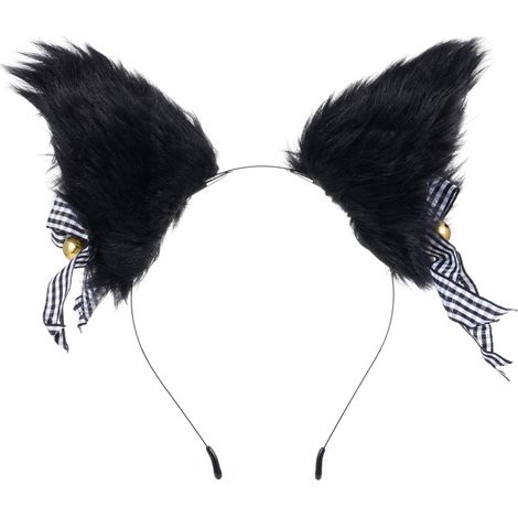 Pinza para el pelo con orejas de zorro de peluche, suave y esponjosa (para niñas y mujeres). (1/5)