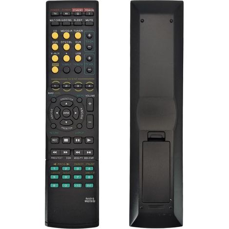 JSSEVN-Mando a distancia RAV315 WN22730EU para receptores AV Yamaha RX-V363 RX-V463 HTR-6050 RAV311 HTR6030 HTR6040 RX-V361 RX-V450 RX-V461 RX-V561 RAV312 RAV282 (1/4)