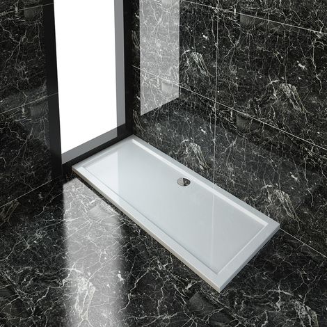 ELEGANT Rectangular 1600 x 700 x 40 mm Shower Tray for Shower Enclosure Cubicle + Waste Trap (1/5)