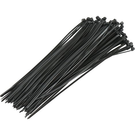 Fascetta, collare in plastica nero 2,5 × 200 mm, 100 pezzi/set Breckner Germany (1/3)