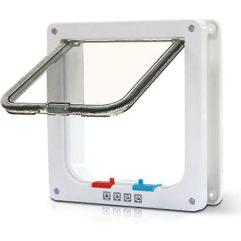 Chatière de positionnement avec cache-tunnel, chatière pour chien avec serrure, chatière pour petits animaux, chatière verrouillable Cat Mate, facile à installer (1/5)