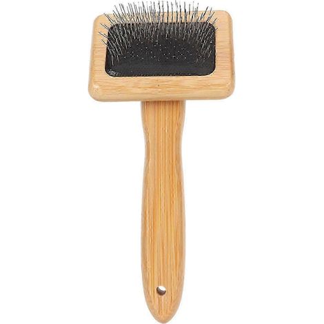 Peigne à picots en macramé avec coussin d'air perforé, brosse de nettoyage en bambou finement poli pour tapisserie pour animaux de compagnie (1/5)